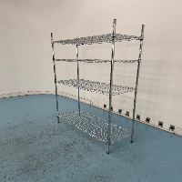 4' Stationary Wire Shelving Unit image 0